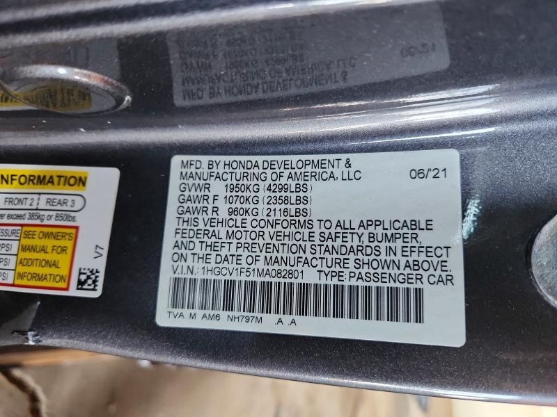2021 Honda Accord exl