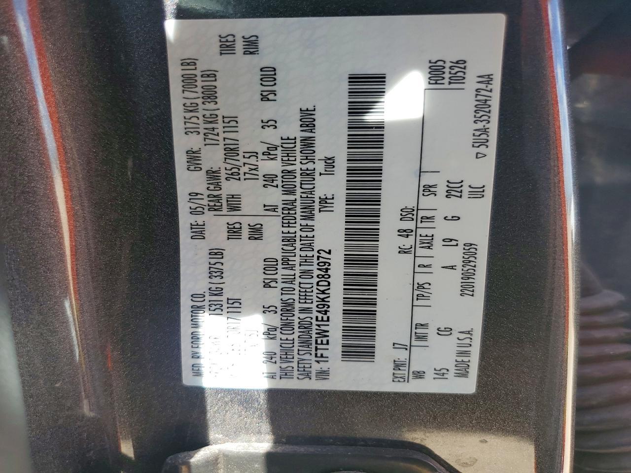 2019 Ford F150 Supercrew
