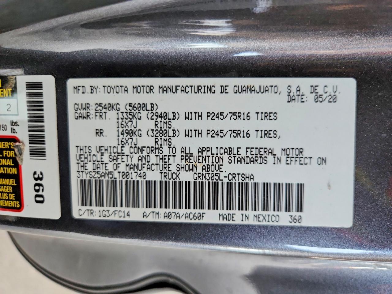 2020 Toyota Tacoma SR5 V6