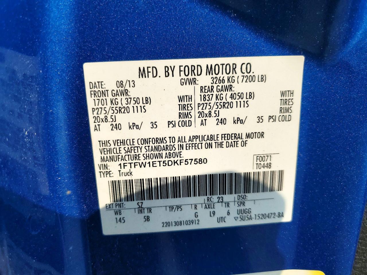 2013 Ford F150 Supercrew