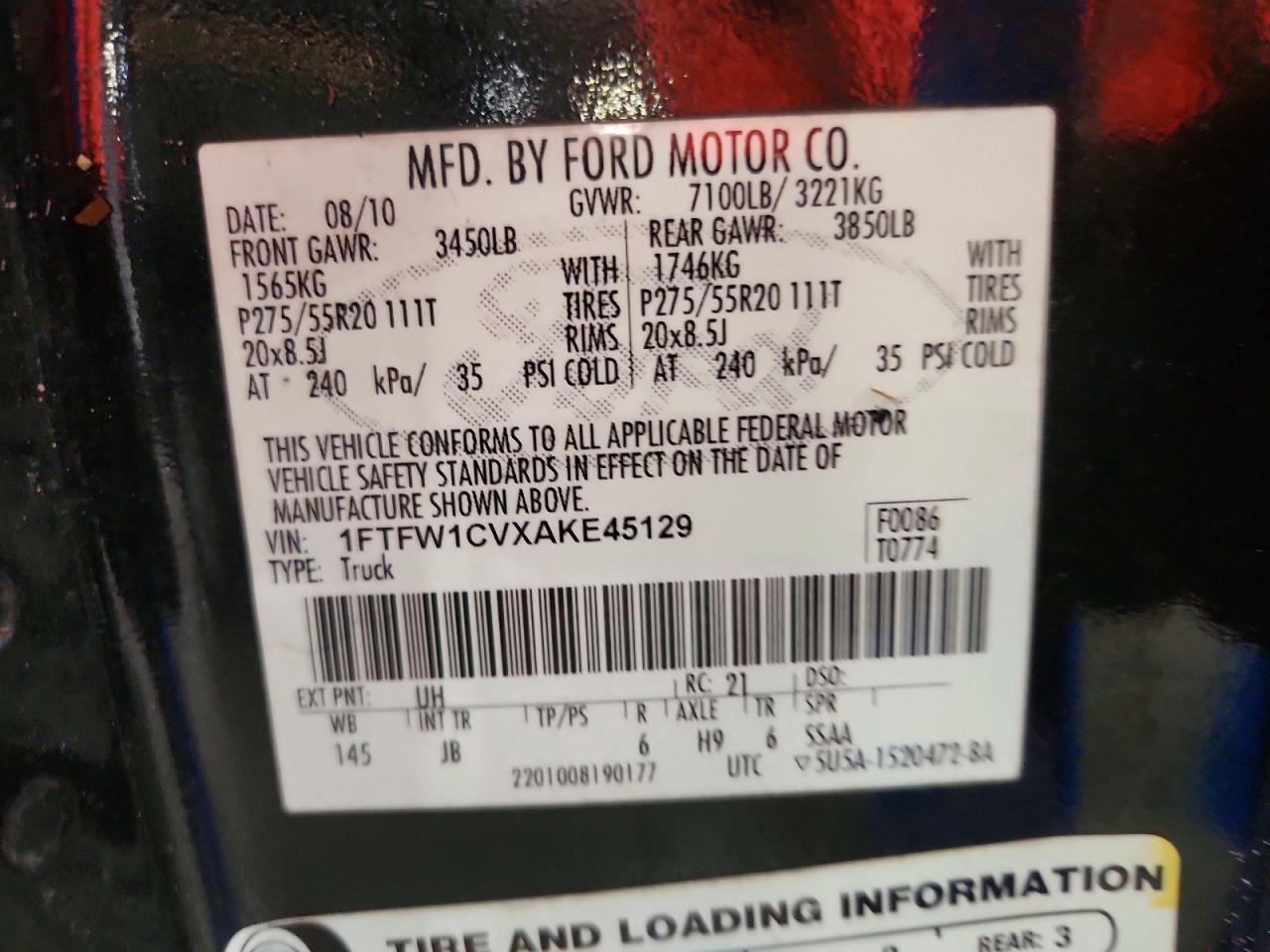 2010 Ford F150 Supercrew
