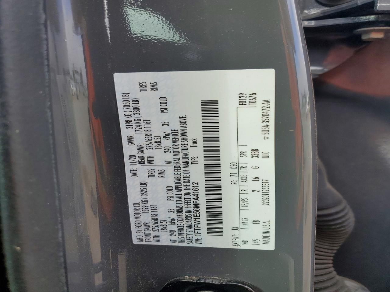 2021 Ford F150 Supercrew