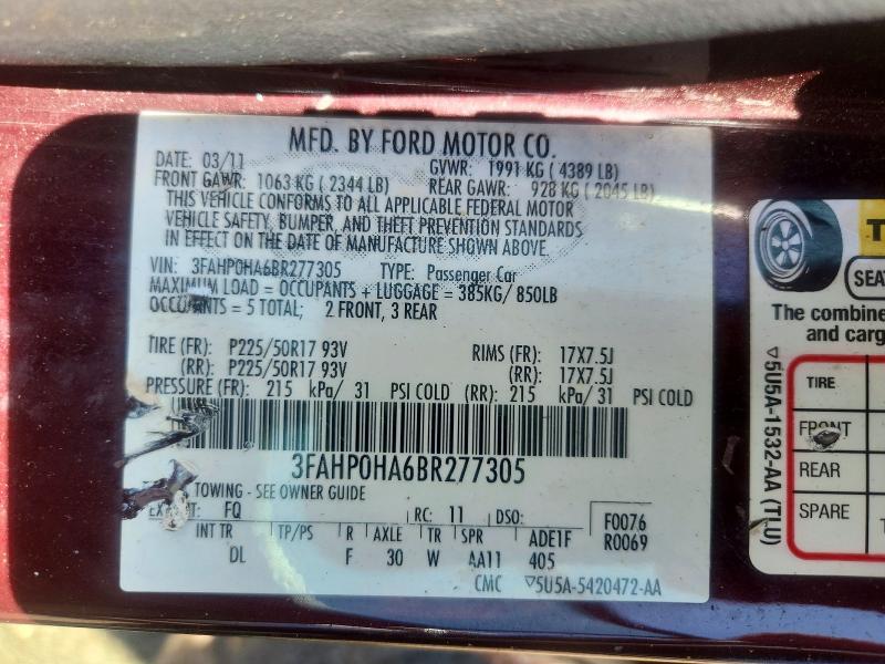 2011 Ford Fusion se