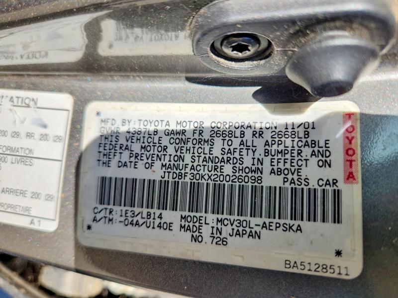 2002 Toyota Camry se V6