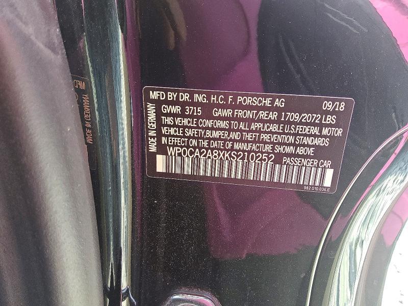 2019 Porsche Boxster Base