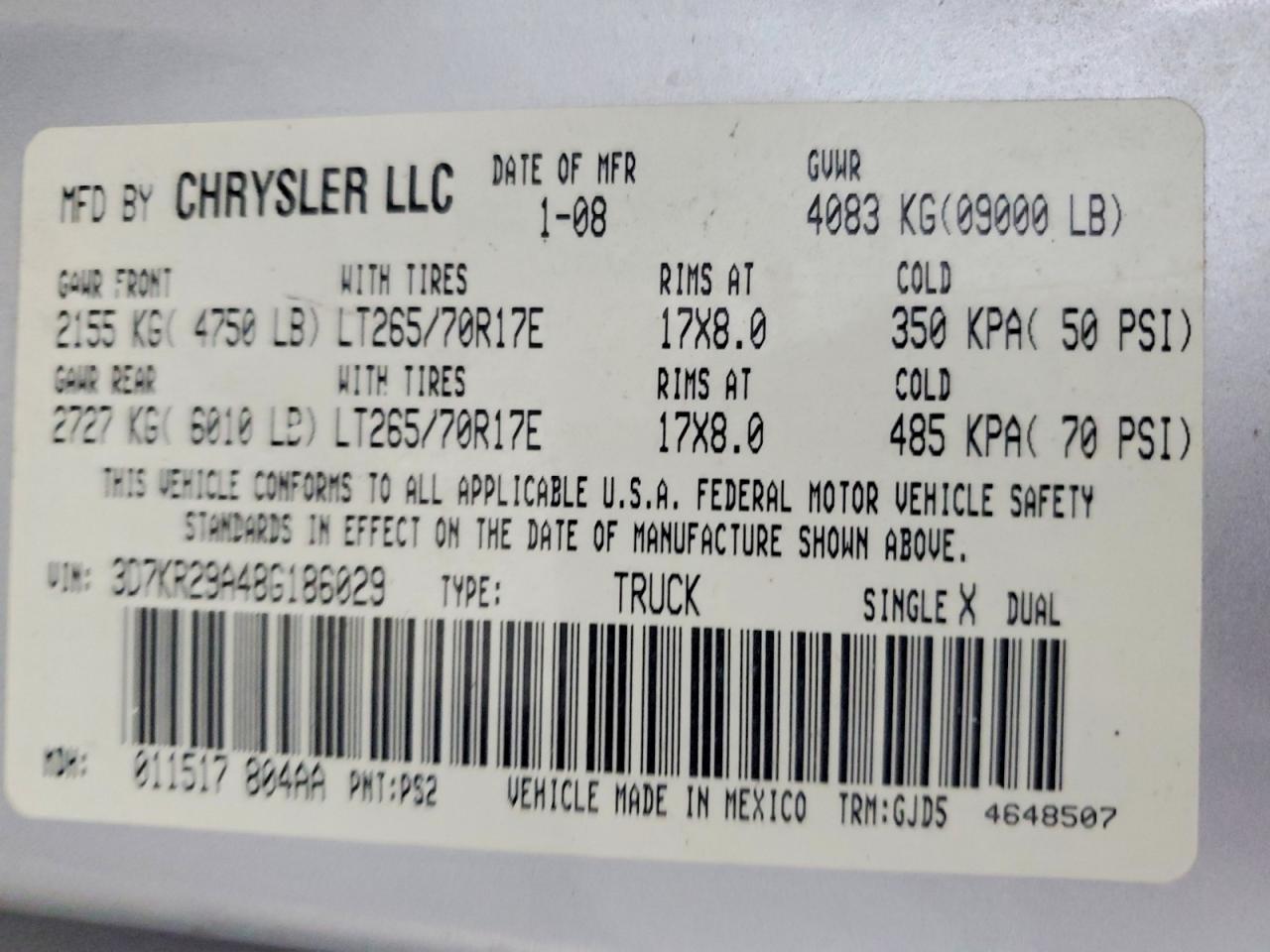 2008 Dodge RAM 2500