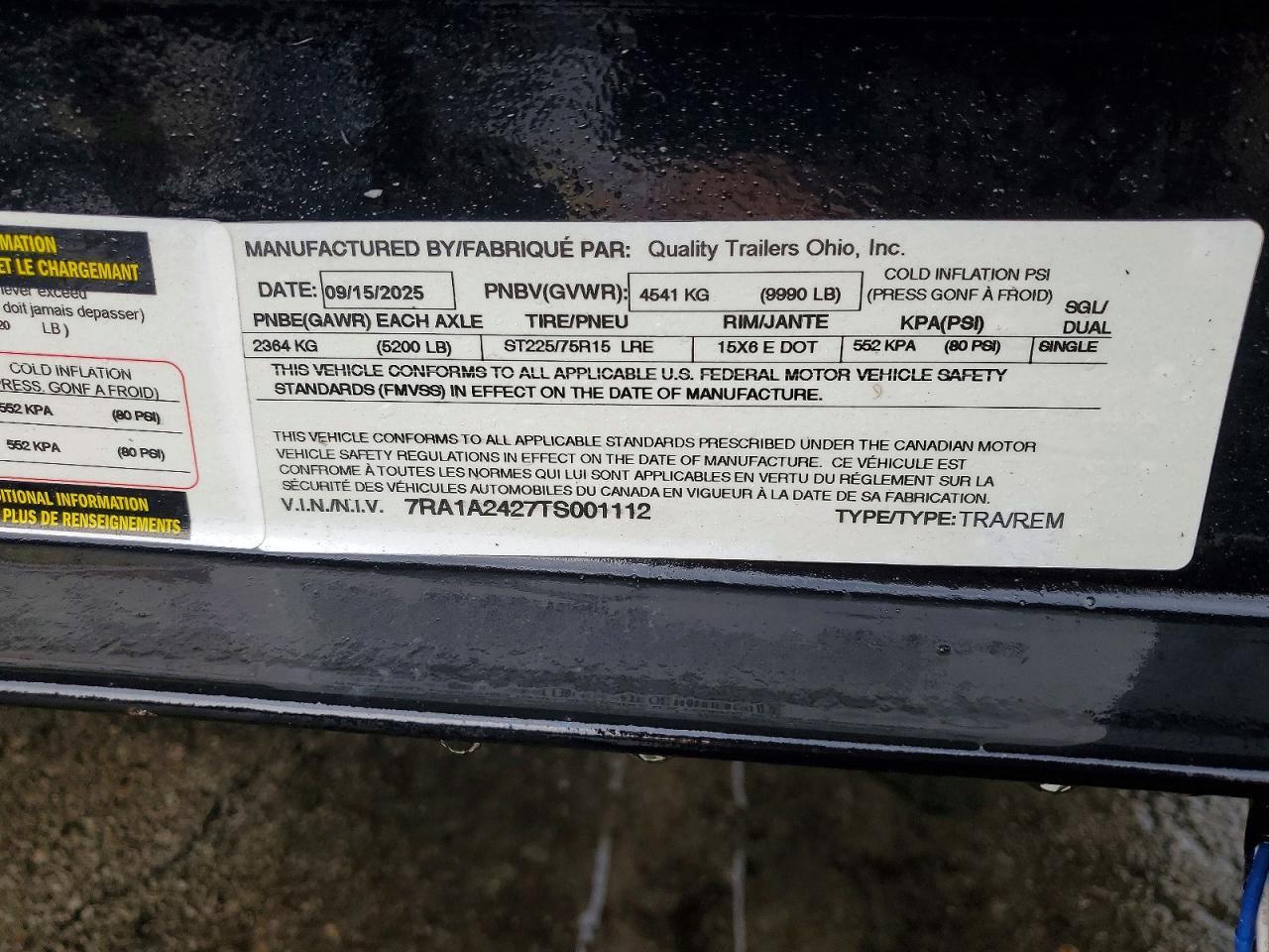 2026 Quality Equipment Trailer