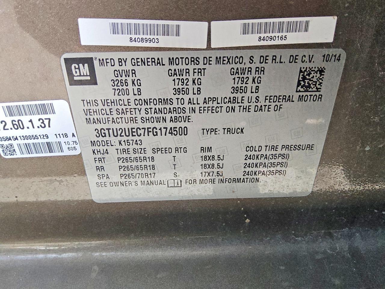 2015 GMC Sierra K1500 SLE