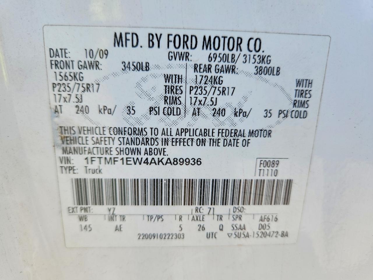 2010 Ford F150