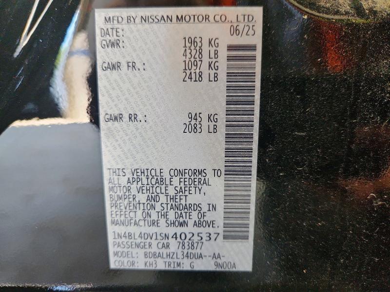 2025 Nissan Altima sv