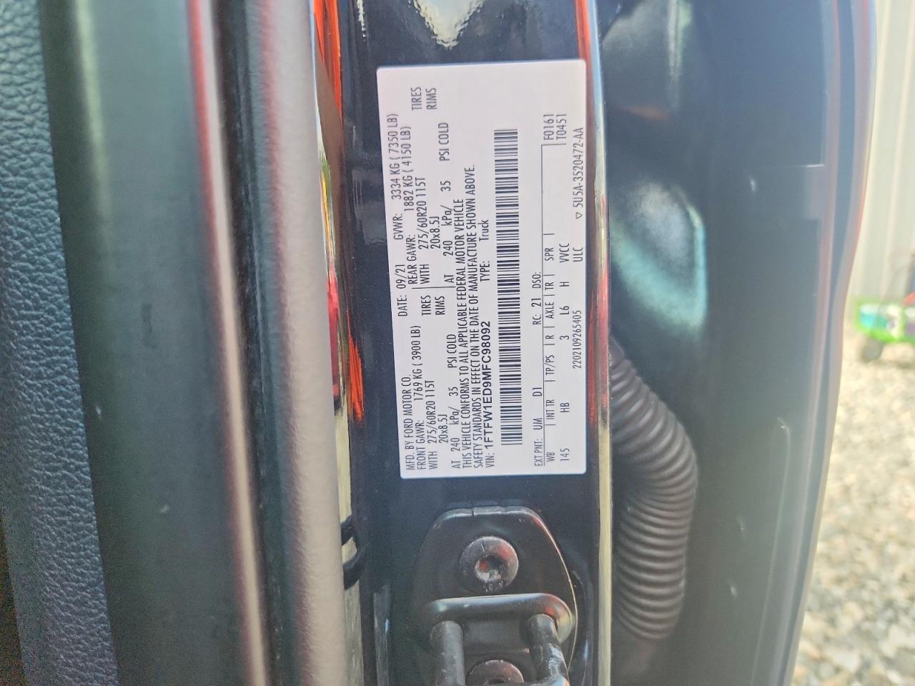 2021 Ford F150 Supercrew
