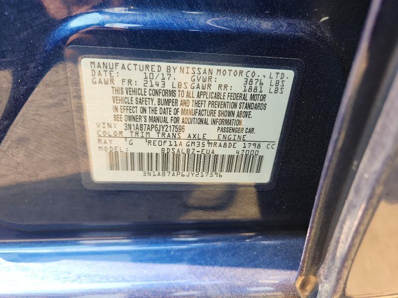 2018 Nissan Sentra s
