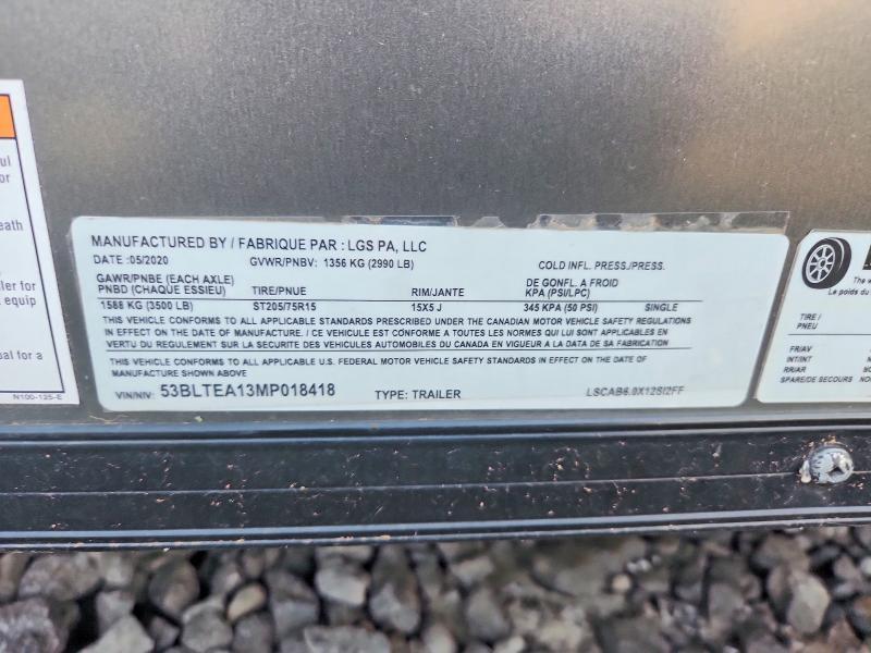 2021 LGS Lscab6.0x12s12ff Enclosed Cargo Trailer