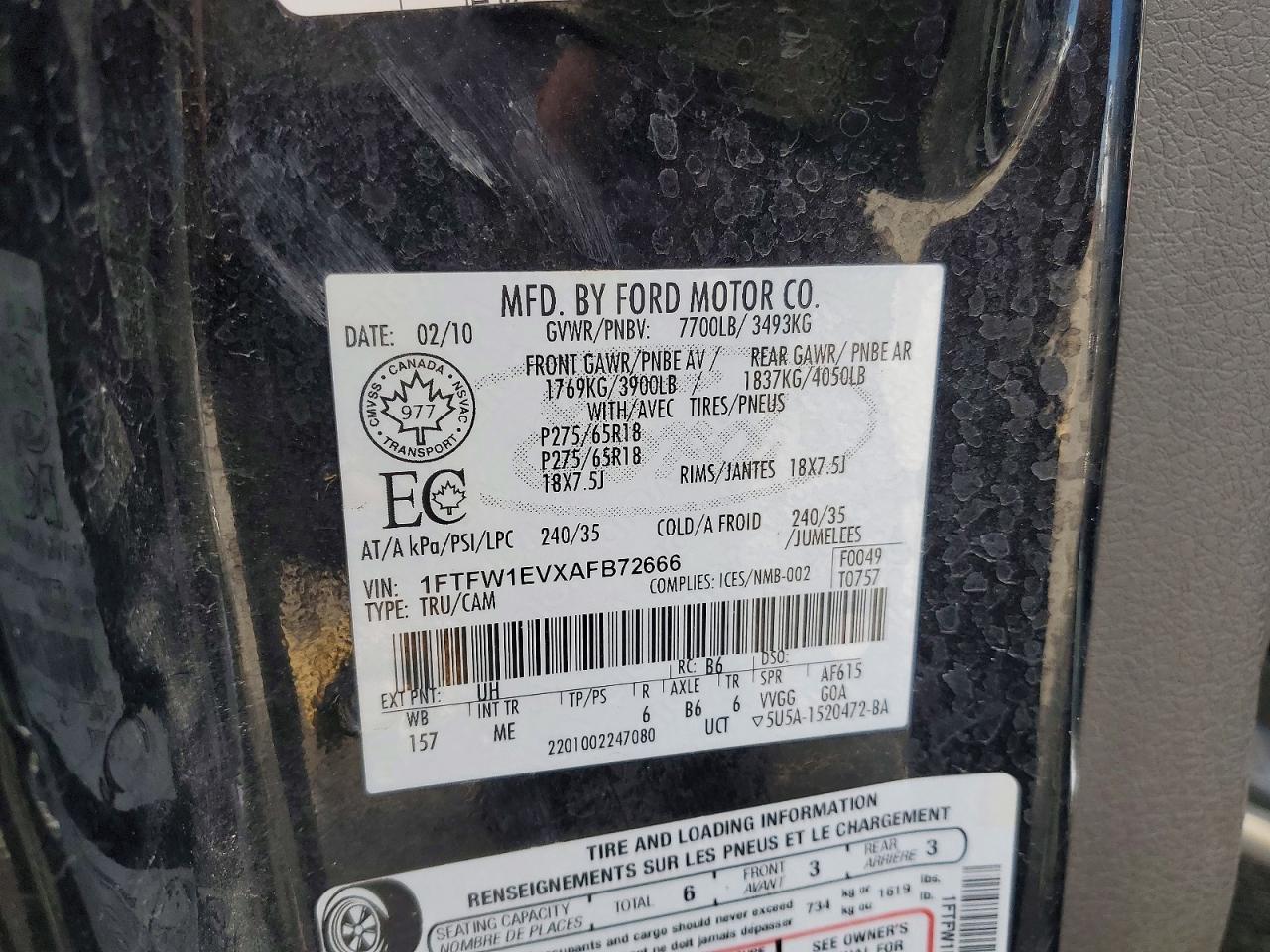 2010 Ford F150 Supercrew