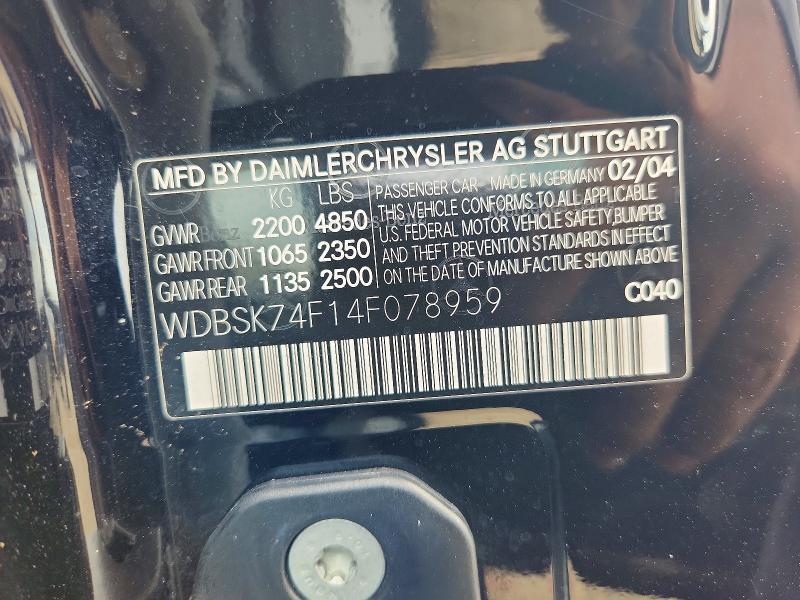 2004 Mercedes-Benz Sl 55 amg
