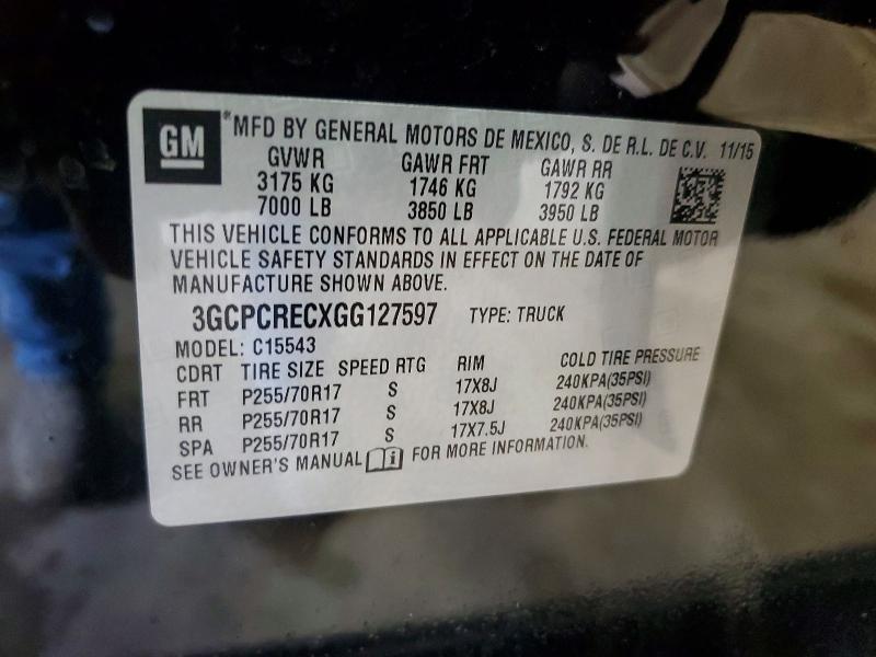 2016 Chevrolet Silverado C1500 lt