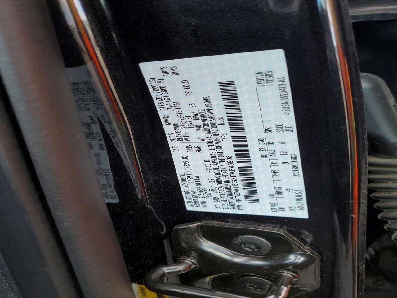 2015 Ford F150 Supercrew