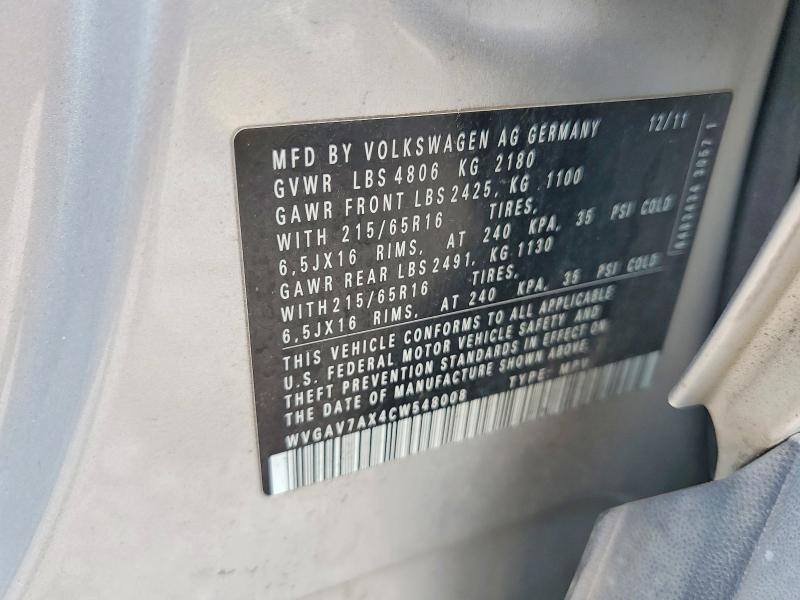 2012 Volkswagen Tiguan s