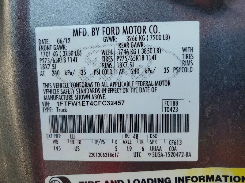2012 Ford F150 Supercrew