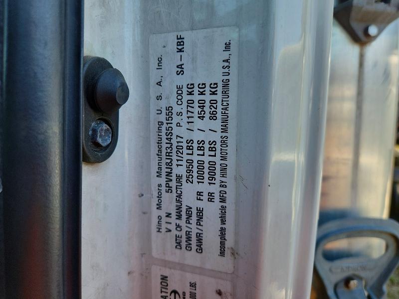 2018 Hino 268A Refrigerated BOX Truck