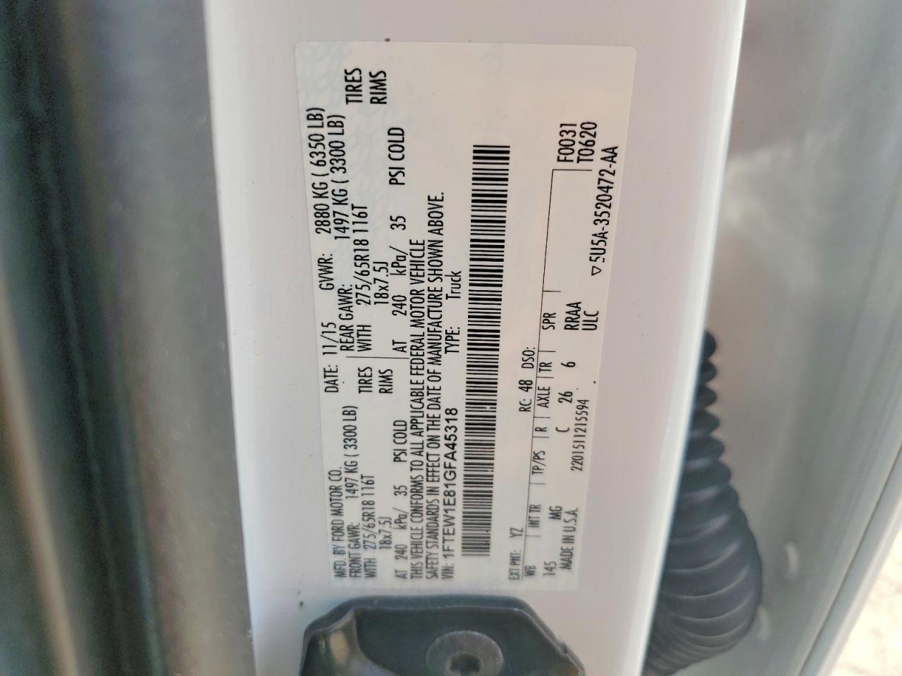 2016 Ford F150 Supercrew