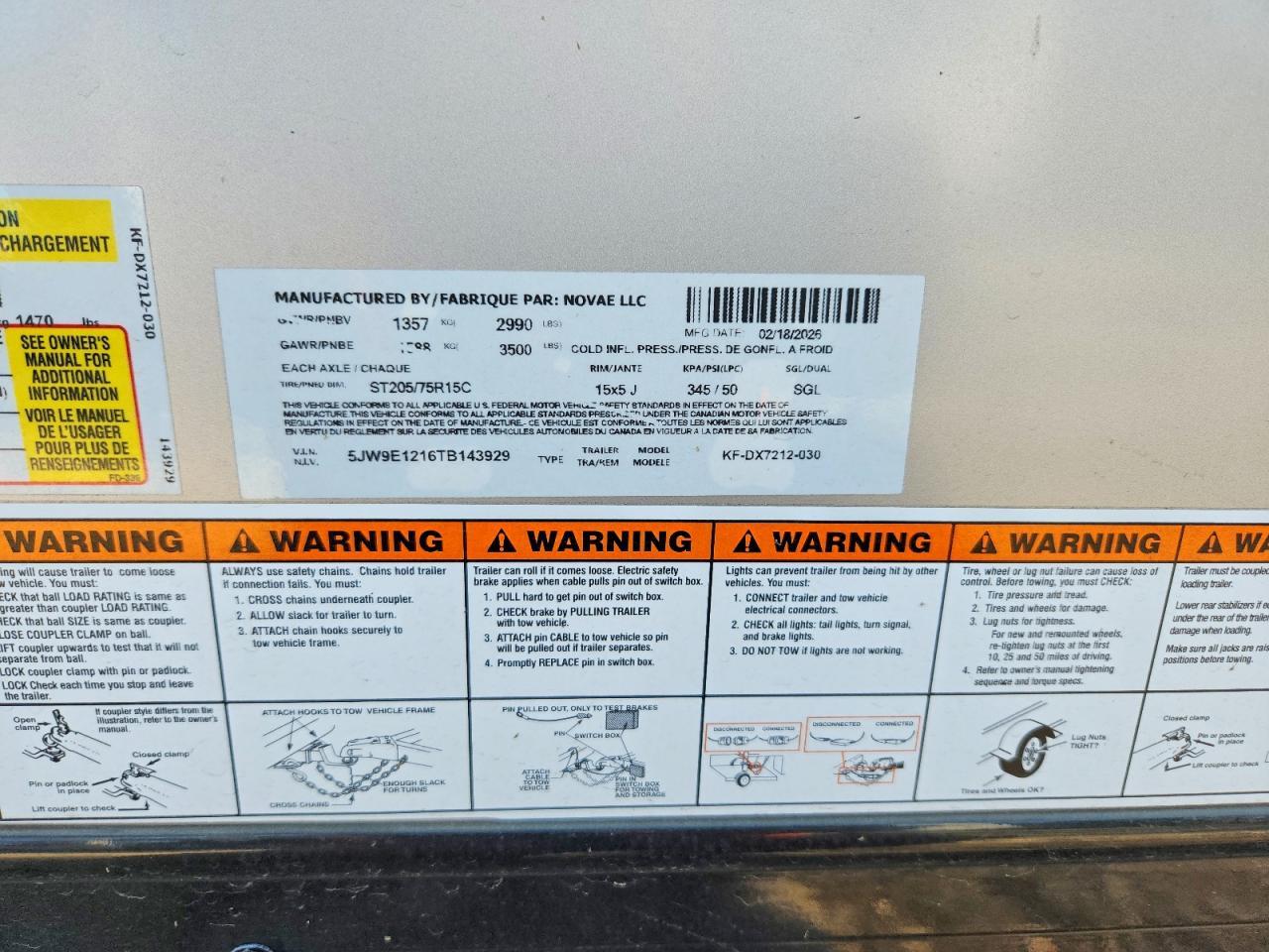 2026 Formula KF-DX7212-030 Enclosed Cargo Trailer