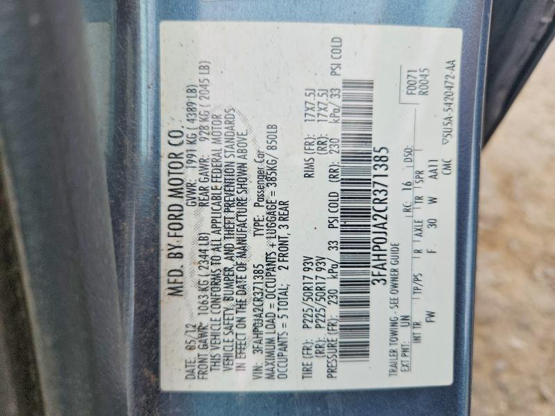 2012 Ford Fusion sel