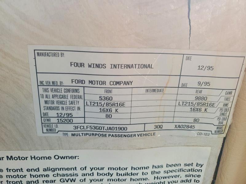 1996 Fourw 1996 Ford Four Winds rv