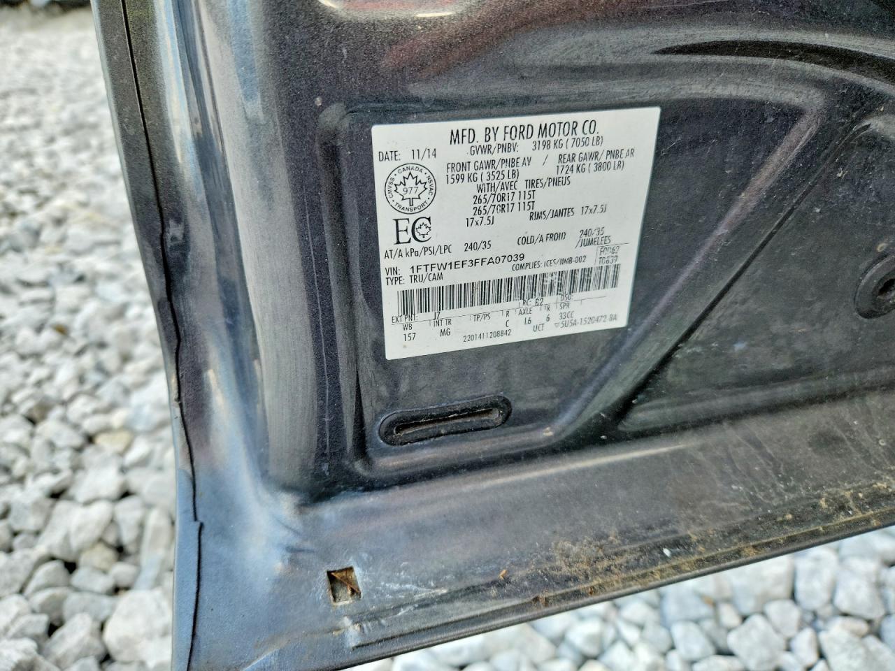 2015 Ford F150 Supercrew