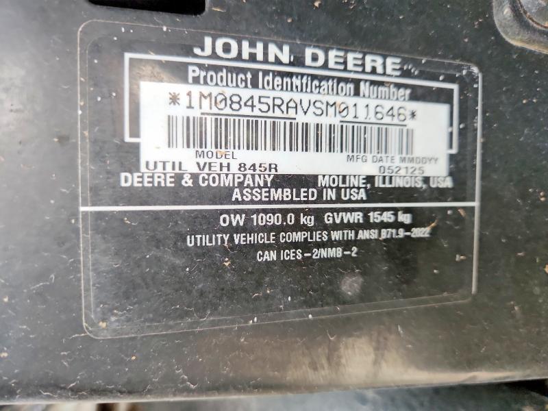 2025 John Deere XUV845R Utility Vehicle