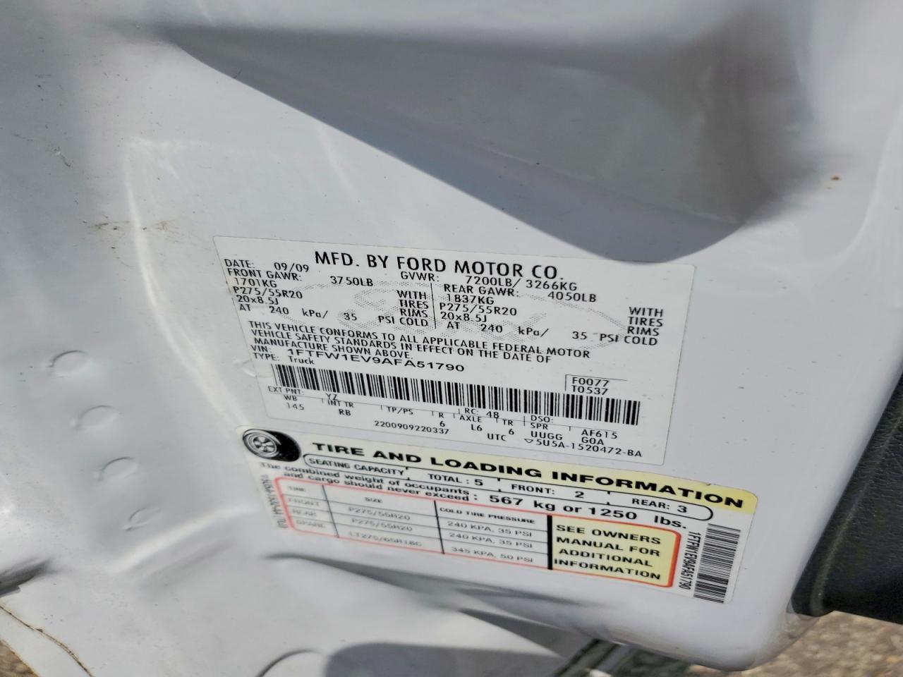 2010 Ford F150 Supercrew