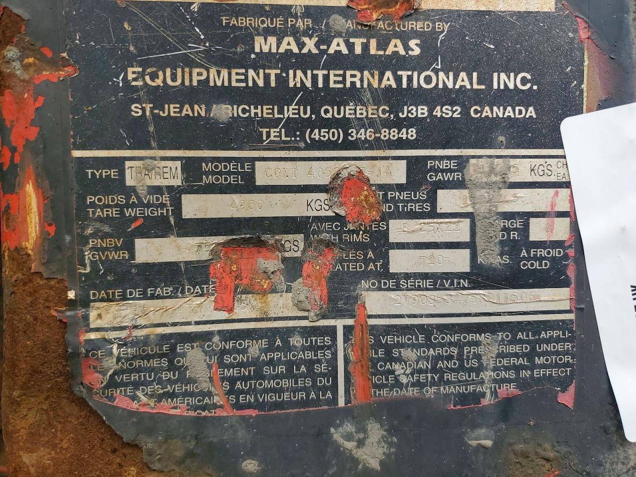 2005 Maxxo 2005 MAX-ATLAS ROLL-OFF Container Trailer