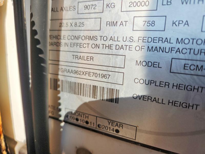 2015 Great Dane ECM-1113-11148 Refrigerated Van Trailer