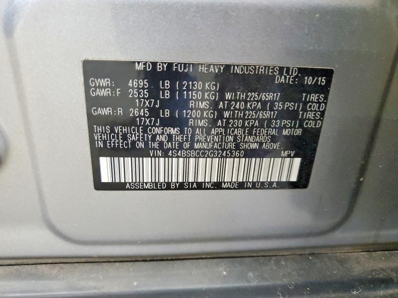 2016 Subaru Outback 2.5i Premium