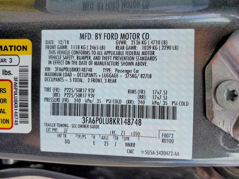 2019 Ford Fusion se