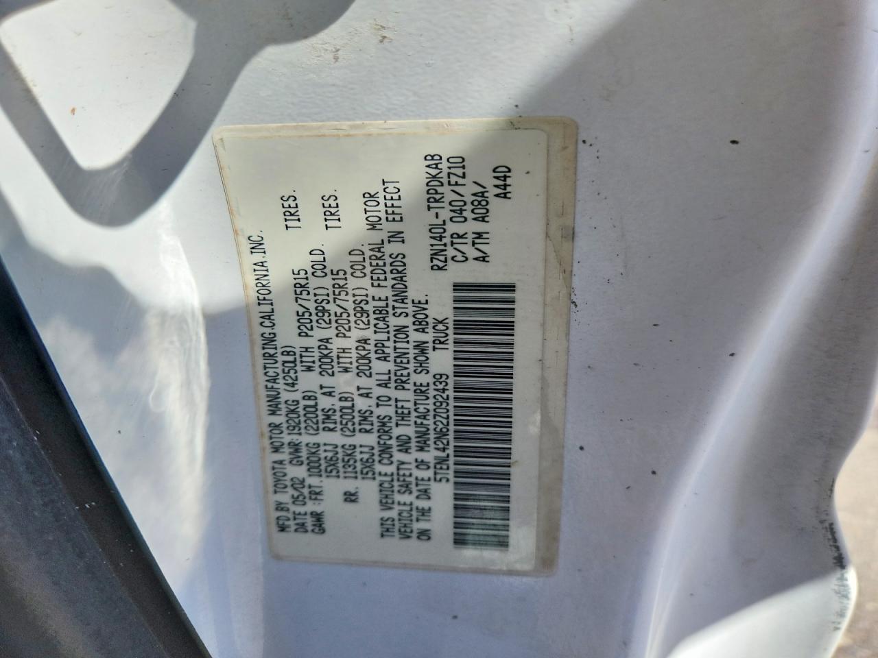 2002 Toyota Tacoma Base