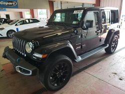 Jeep Wrangler salvage cars for sale: 2023 Jeep Wrangler Sahara 4XE