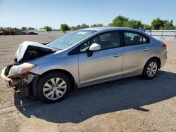 Salvage cars for sale from Copart London, ON: 2012 Honda Civic LX