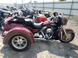 Salvage motorcycles for sale at Chicago Heights, IL auction: 2014 Harley-Davidson Flhtcutg TRI Glide Ultra