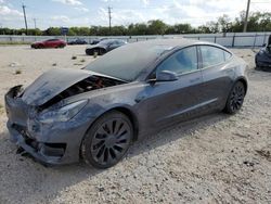 Salvage cars for sale from Copart San Antonio, TX: 2021 Tesla Model 3