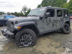 Jeep Wrangler salvage cars for sale: 2023 Jeep Wrangler Rubicon 4XE