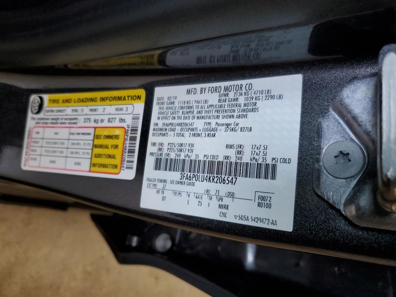 2019 Ford Fusion se