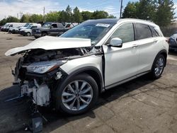 Salvage cars for sale from Copart Denver, CO: 2022 Infiniti QX50 Luxe