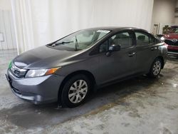 Honda Civic salvage cars for sale: 2012 Honda Civic LX