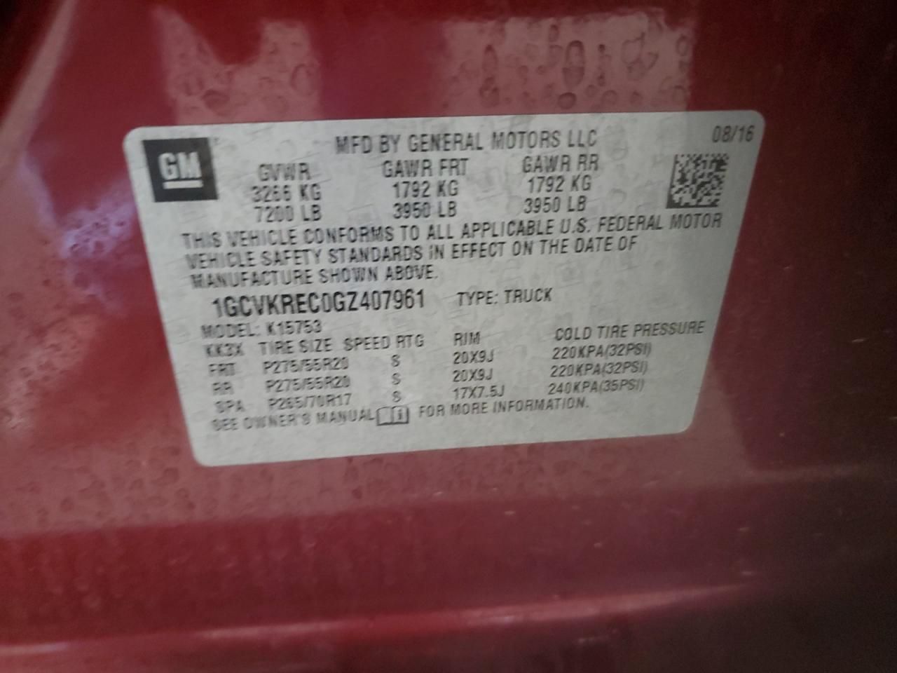 2016 Chevrolet Silverado K1500 LT