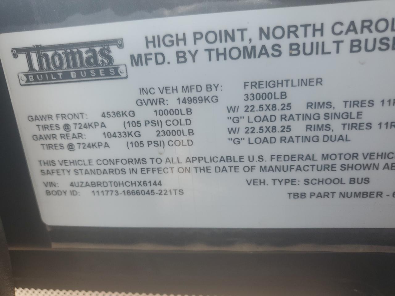 2017 Freightliner Chassis B2B
