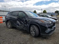 Toyota Highlander salvage cars for sale: 2022 Toyota Highlander Hybrid Platinum