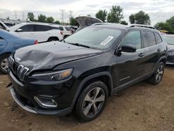 Vehiculos salvage en venta de Copart Elgin, IL: 2019 Jeep Cherokee Limited