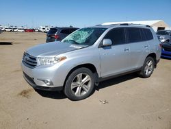 Toyota Highlander salvage cars for sale: 2013 Toyota Highlander Limited