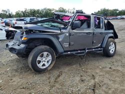 Jeep Wrangler salvage cars for sale: 2018 Jeep Wrangler Unlimited Sport